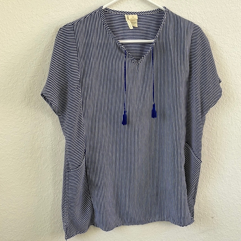 {Copper Key} Navy/White Swim Cover-up Dress